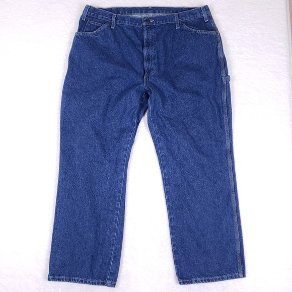 Dickies Carpenter Jeans Men's 40x30 Blue 100% Cotton Utility Workwear Denim - Picture 1 of 10